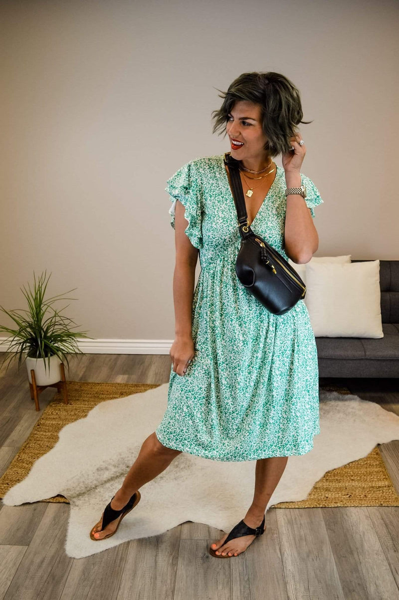 Hazel Blues® | Ruffle Me Up Midi Dress - Hazel Blues®