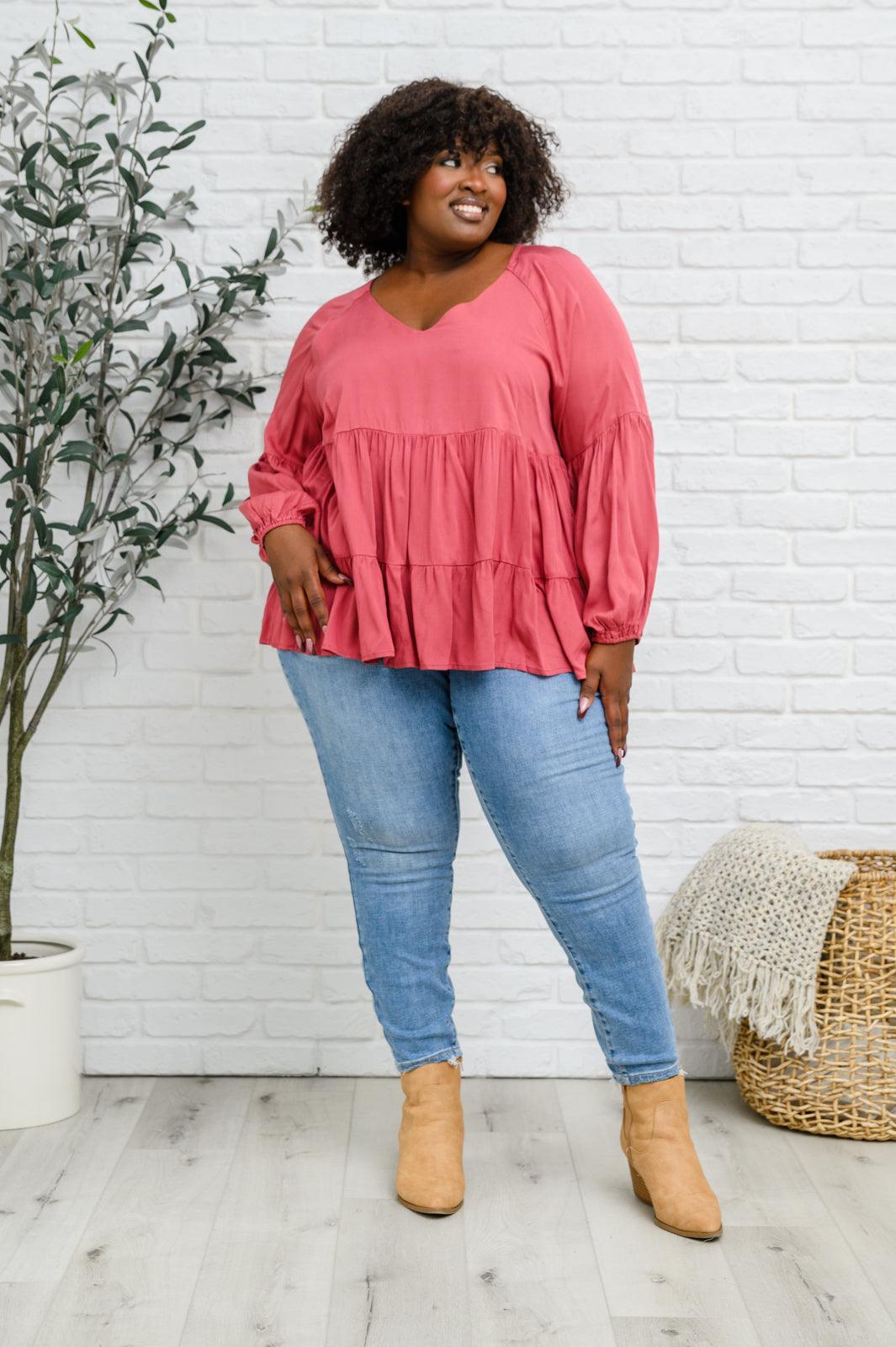 Hazel Blues® | Sassy Swing Tiered Top - Hazel Blues®