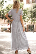 Hazel Blues® | Scalloped Trim Lace Plunge Dress - Hazel Blues®