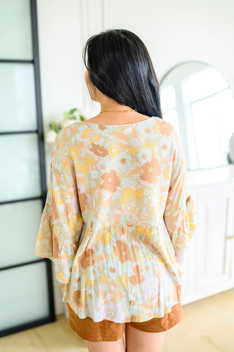 Hazel Blues® | Singled Out Floral Blouse in Green - Hazel Blues®