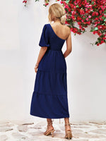 Hazel Blues® | Smocked One-Shoulder Midi Dress - Hazel Blues®