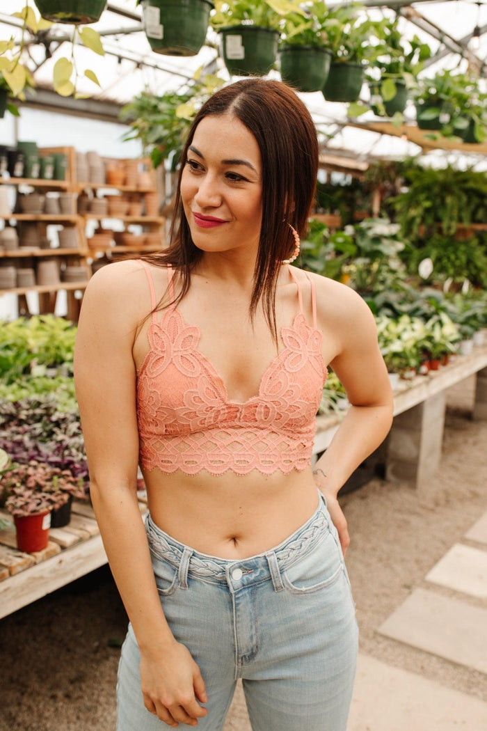 Hazel Blues® | So This is Love Bralette in Coral Haze - Hazel Blues®