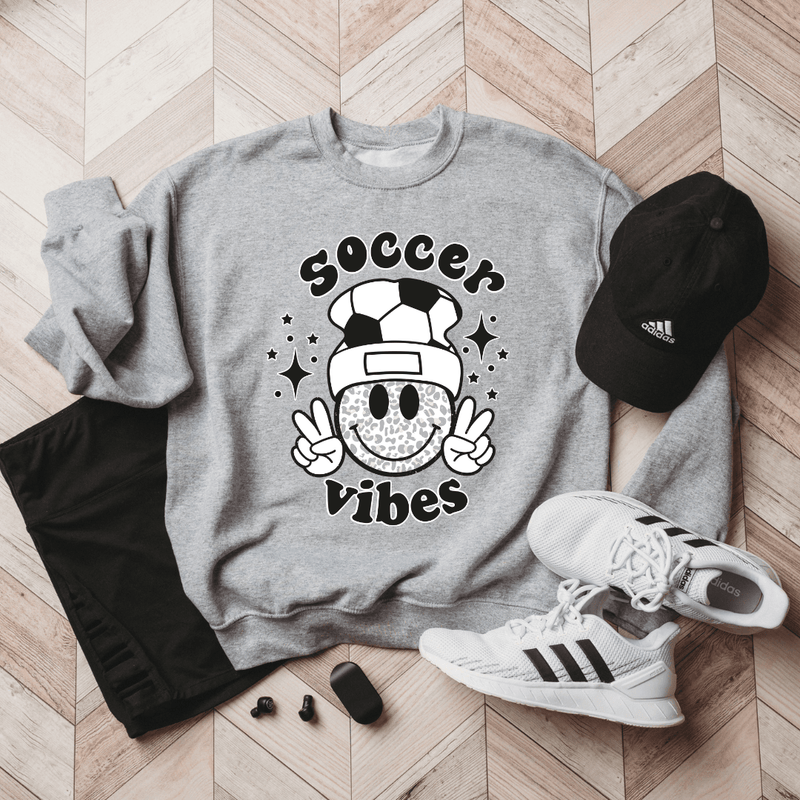 Hazel Blues® | Soccer Vibes Graphic Sweatshirt - Hazel Blues®