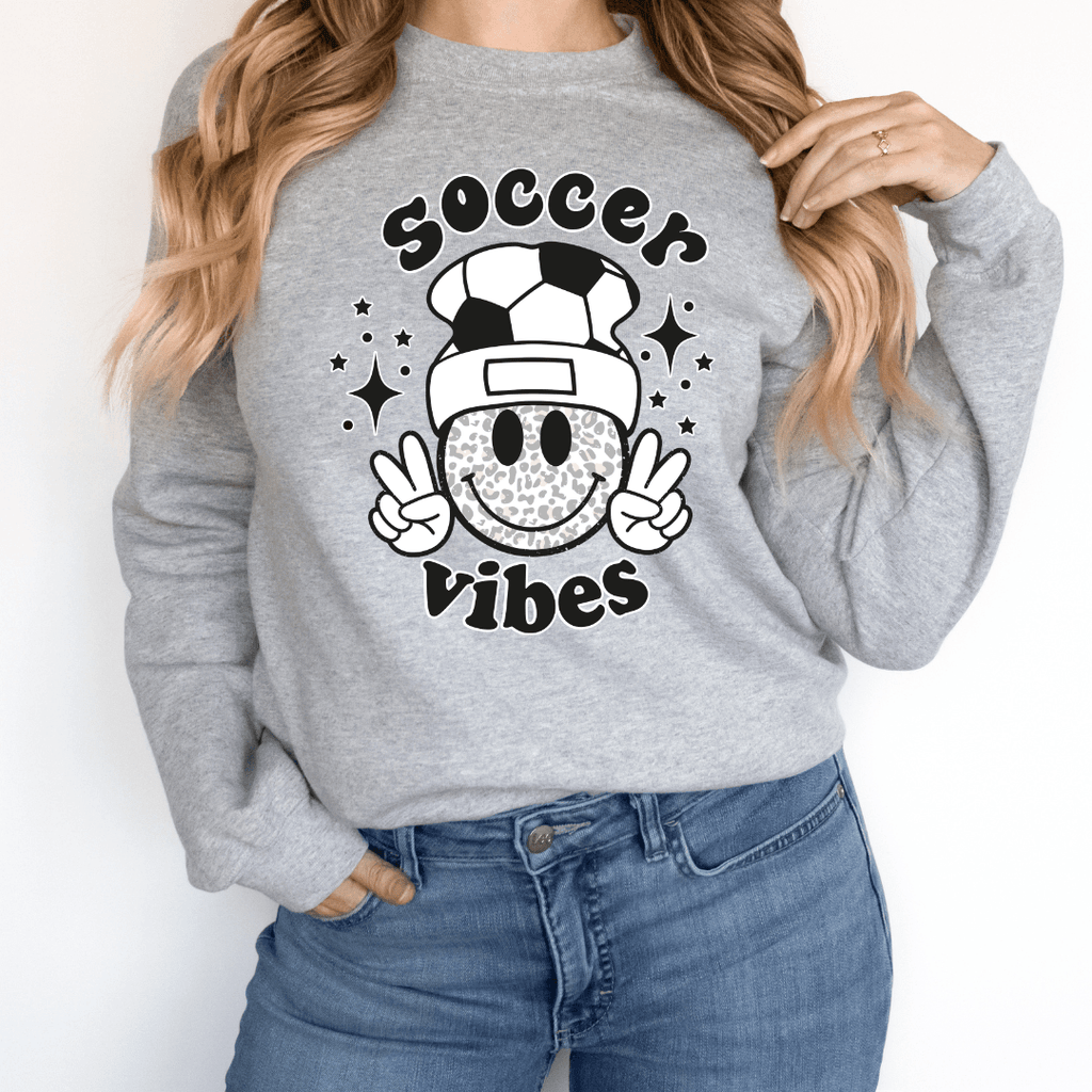 Hazel Blues® | Soccer Vibes Graphic Sweatshirt - Hazel Blues®