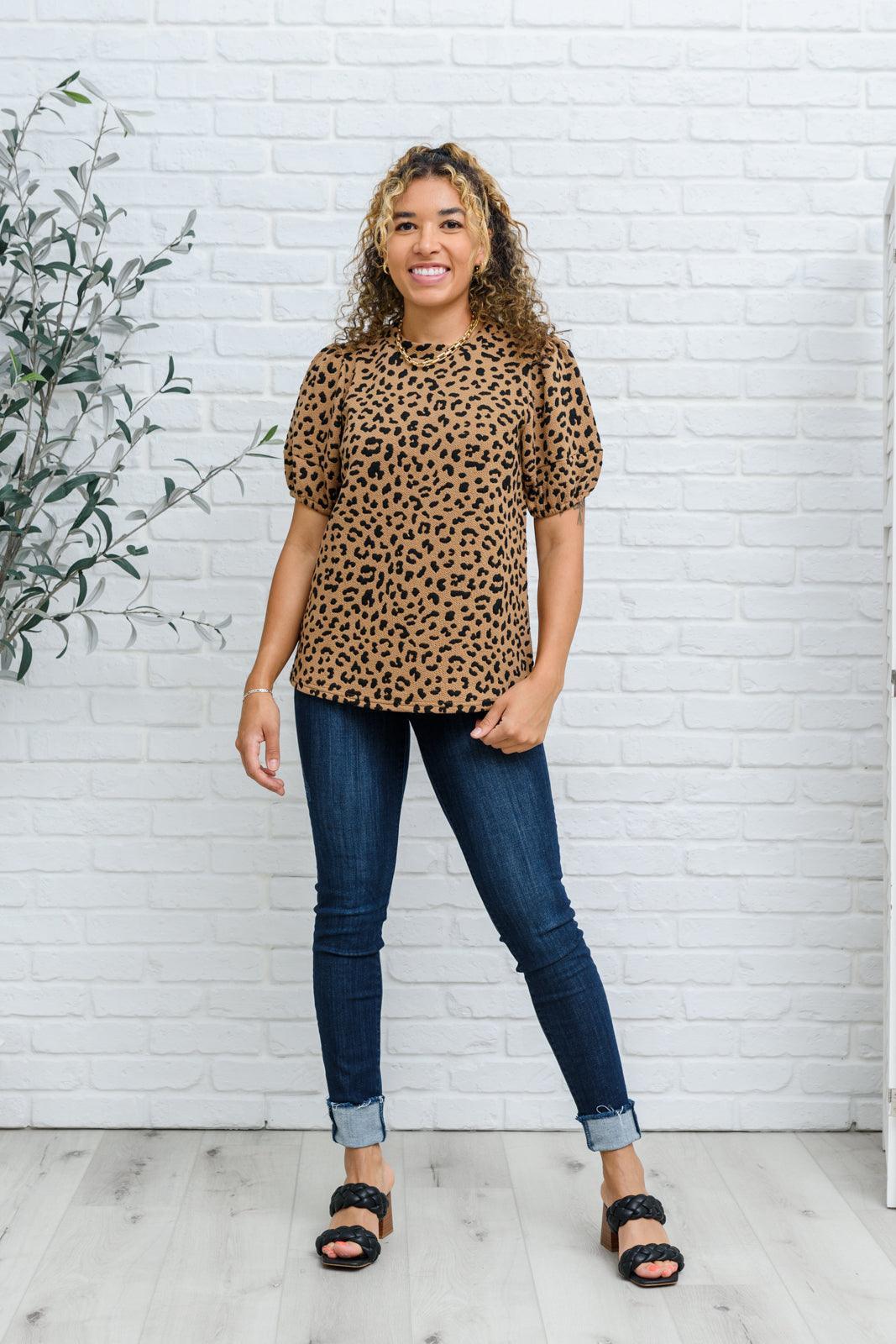 Hazel Blues® | Spotted Animal Print Blouse - Hazel Blues®