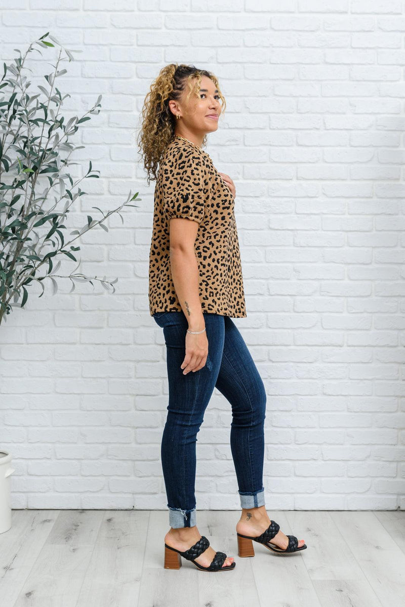 Hazel Blues® | Spotted Animal Print Blouse - Hazel Blues®