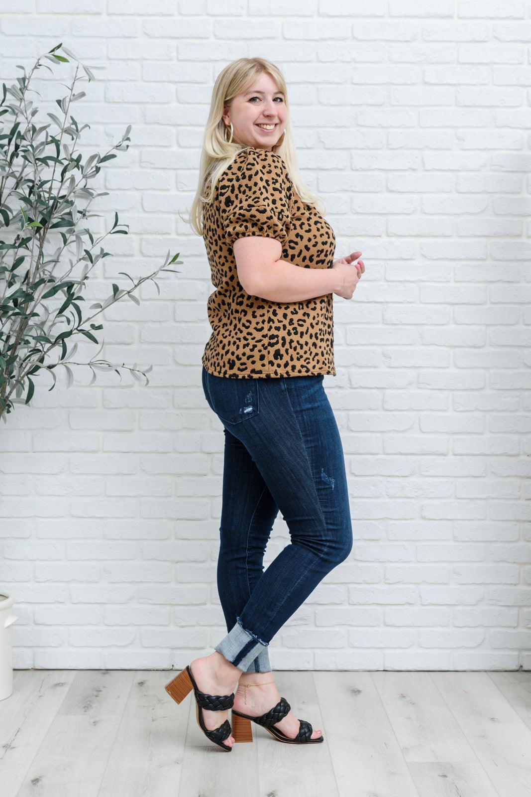 Hazel Blues® | Spotted Animal Print Blouse - Hazel Blues®