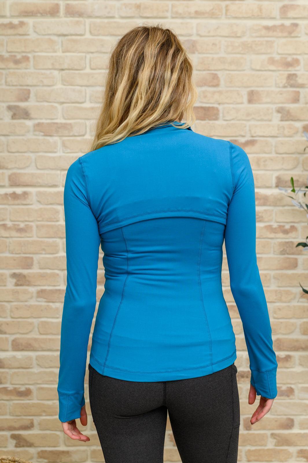 Hazel Blues® | Staying Swift Activewear Jacket in Hawaiian Blue - Hazel Blues®