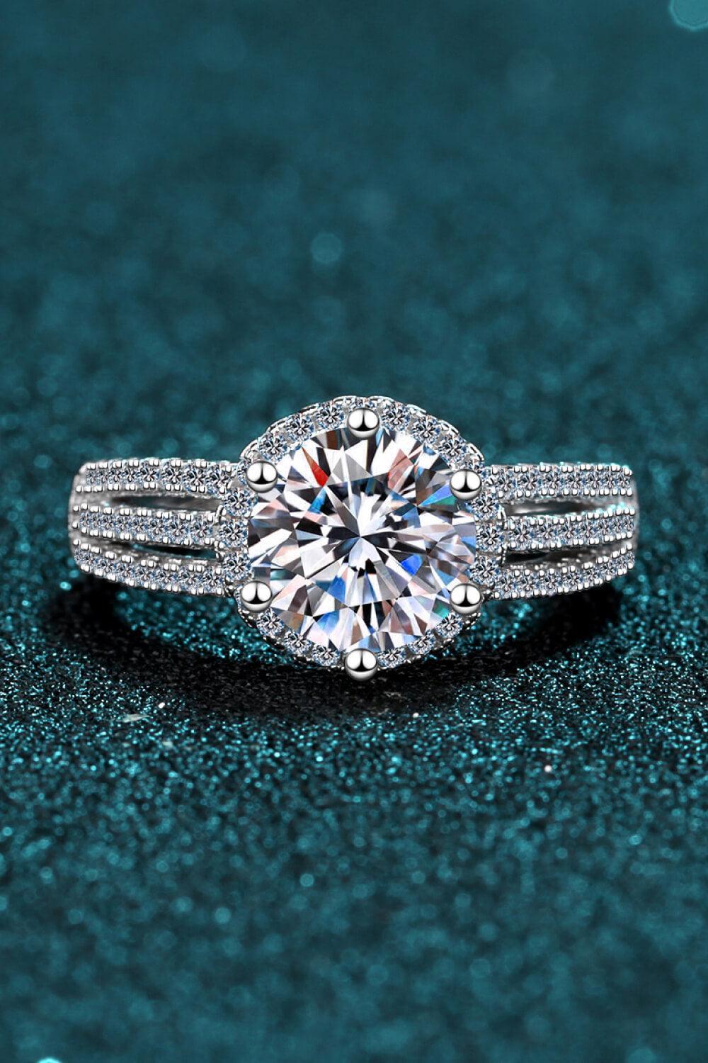 Hazel Blues® | Sterling Silver Moissanite Ring - Hazel Blues®