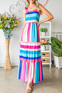 Hazel Blues® | Striped Sleeveless Maxi Dress - Hazel Blues®