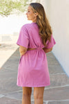 Hazel Blues® | Summer Field Cutout T-Shirt Dress in Carnation Pink - Hazel Blues®