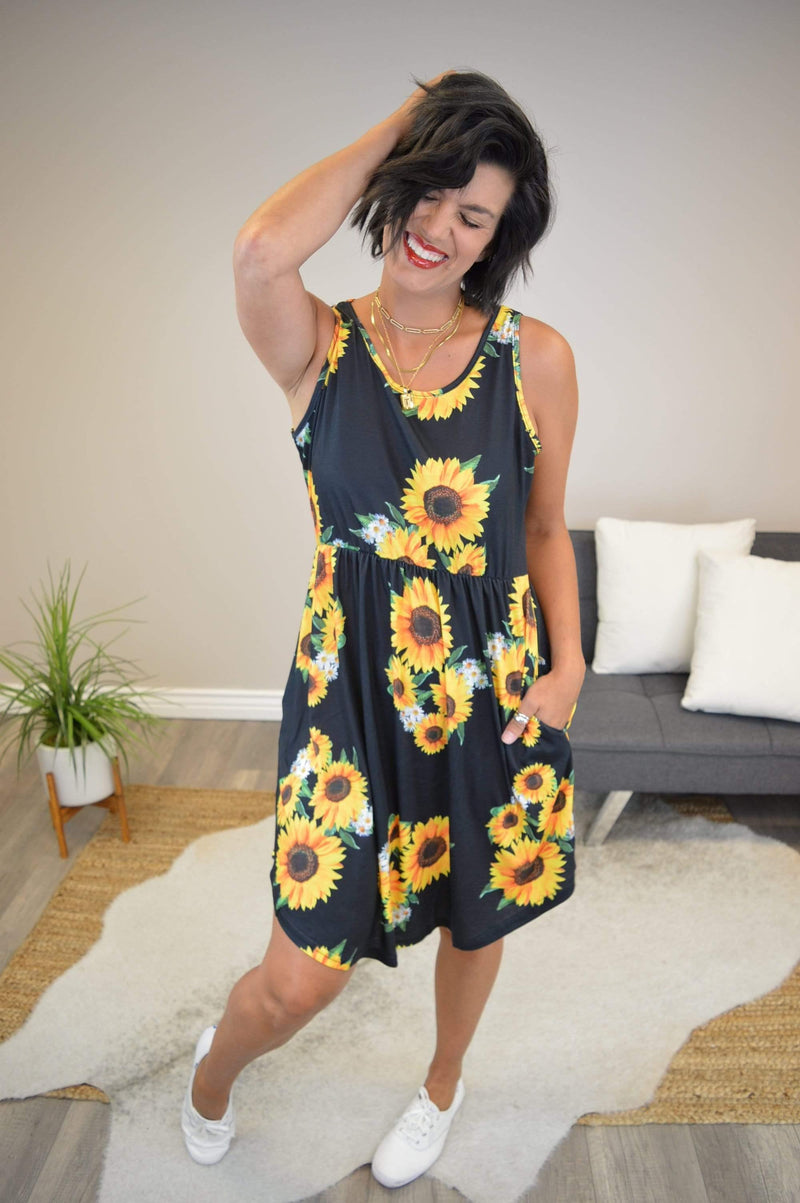 Hazel Blues® | Sunflower Baby Doll Tank Dress - Hazel Blues®