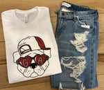 Hazel Blues® | Sunglasses Game Day White Tee - Hazel Blues®