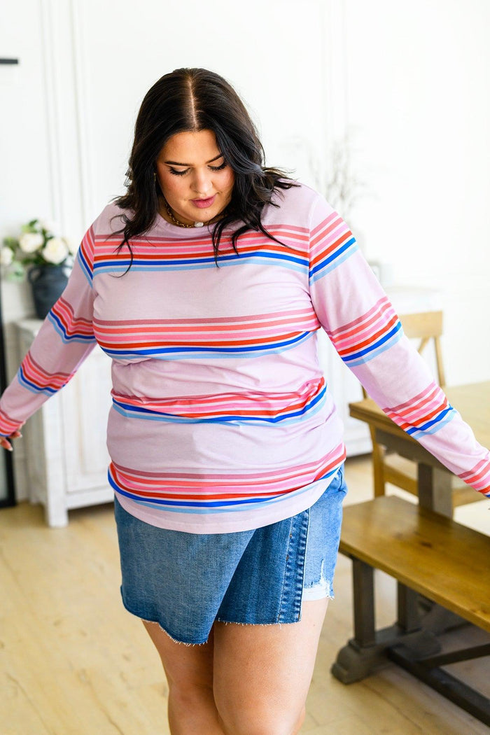 Hazel Blues® | Sweet Like Candy Striped Long Sleeve - Hazel Blues®