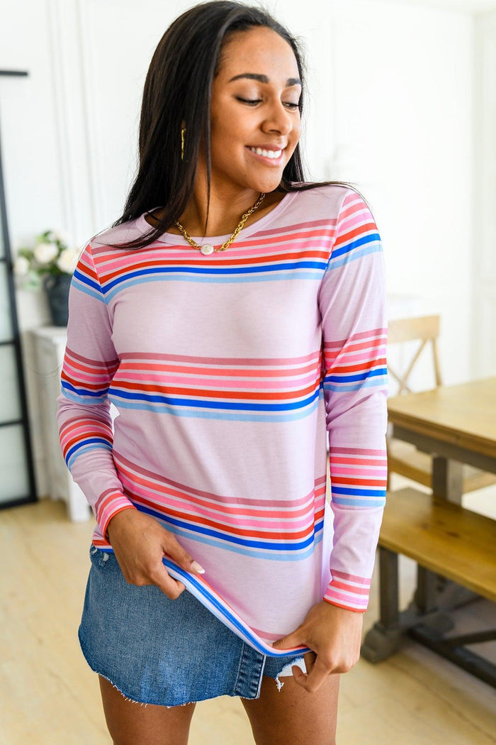 Hazel Blues® | Sweet Like Candy Striped Long Sleeve - Hazel Blues®