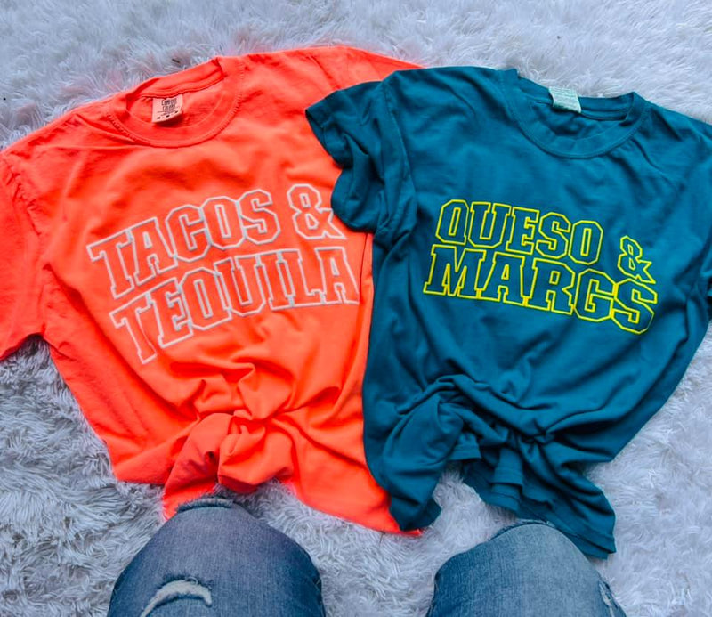 Hazel Blues® | Tacos, Tequila, Queso and Margs Graphic Tee - Hazel Blues®