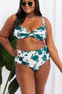 Hazel Blues® | Take A Dip Twist High-Rise Bikini in Forest - Hazel Blues®