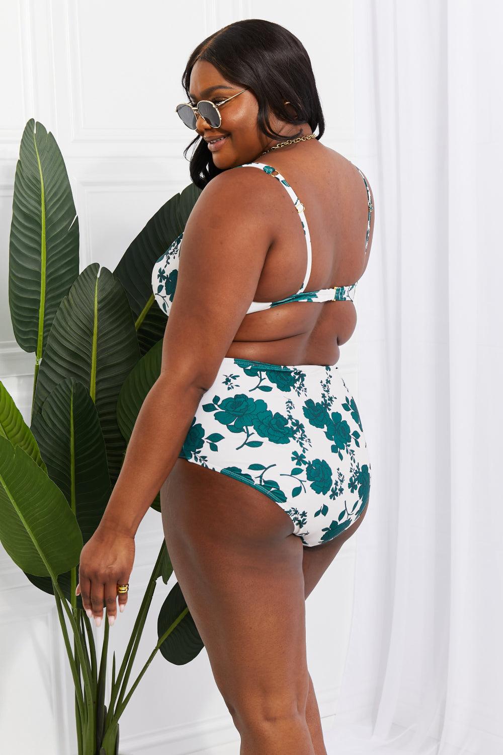 Hazel Blues® | Take A Dip Twist High-Rise Bikini in Forest - Hazel Blues®