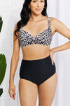 Hazel Blues® | Take A Dip Twist High-Rise Bikini in Leopard - Hazel Blues®