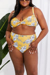Hazel Blues® | Take A Dip Twist High-Rise Bikini in Mustard - Hazel Blues®