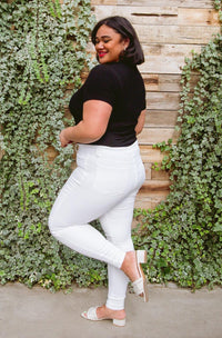 Hazel Blues® | Talia High Waisted White Skinny Jeans - Hazel Blues®