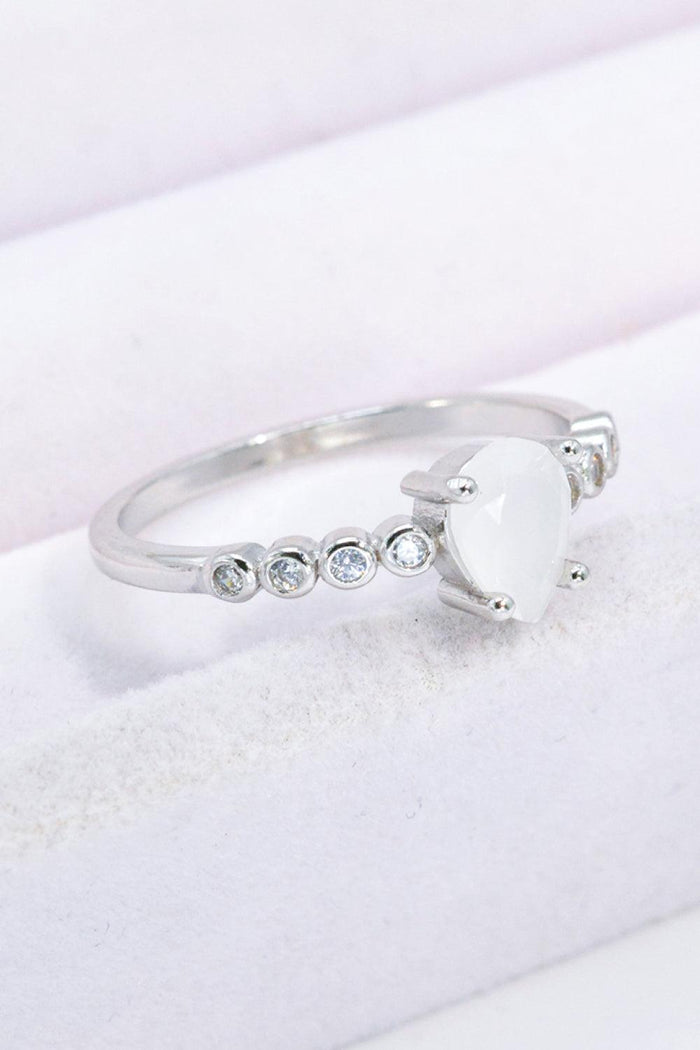 Hazel Blues® | Teardrop Natural Moonstone Ring - Hazel Blues®