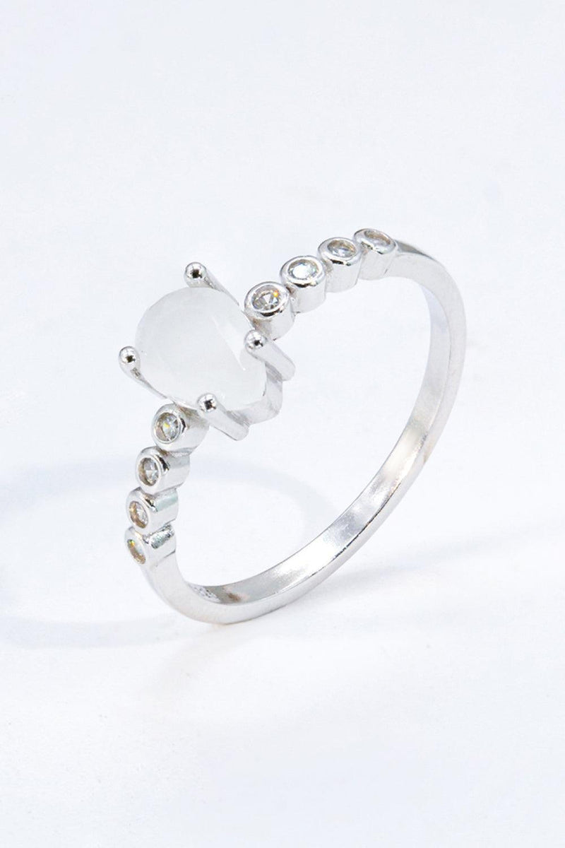 Hazel Blues® | Teardrop Natural Moonstone Ring - Hazel Blues®