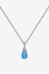 Hazel Blues® | Teardrop Turquoise 4-Prong Pendant Necklace - Hazel Blues®