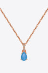 Hazel Blues® | Teardrop Turquoise 4-Prong Pendant Necklace - Hazel Blues®