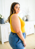 Hazel Blues® | The Basics Reversible Longline Tank in Mustard - Hazel Blues®