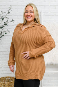 Hazel Blues® | Travel Far & Wide Sweater in Taupe - Hazel Blues®