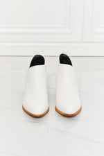 Hazel Blues® | Trust Yourself Embroidered Crossover Cowboy Bootie in White - Hazel Blues®