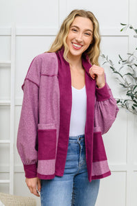 Hazel Blues® | Two Hearts Jacket In Plum - Hazel Blues®