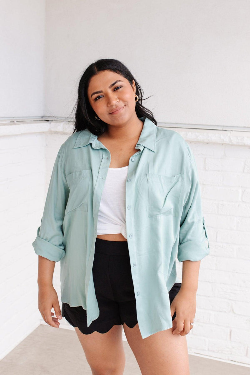 Hazel Blues® | Unwavering Confidence Blouse in Light Blue - Hazel Blues®