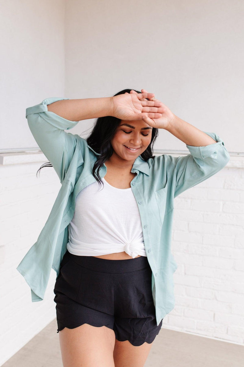 Hazel Blues® | Unwavering Confidence Blouse in Light Blue - Hazel Blues®