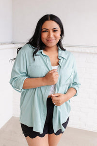 Hazel Blues® | Unwavering Confidence Blouse in Light Blue - Hazel Blues®