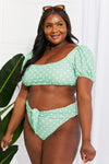 Hazel Blues® | Vacay Ready Puff Sleeve Bikini in Gum Leaf - Hazel Blues®