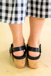 Hazel Blues® | Walkabout Strappy Wedge Sandals in Black - Hazel Blues®