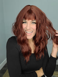 Hazel Blues® | Wavy Synthetic Wig in Auburn - Hazel Blues®