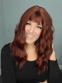 Hazel Blues® | Wavy Synthetic Wig in Auburn - Hazel Blues®