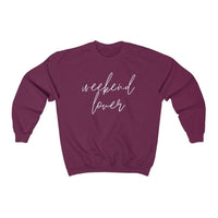 Hazel Blues® | Weekend Lover Crew Graphic Sweatshirt - Hazel Blues®