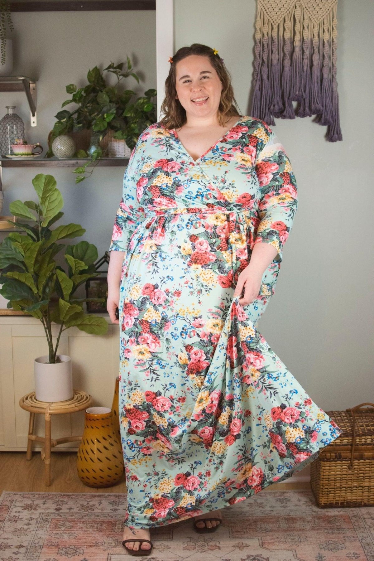 Hazel Blues® | Wrap it Up Floral Maxi - Hazel Blues®