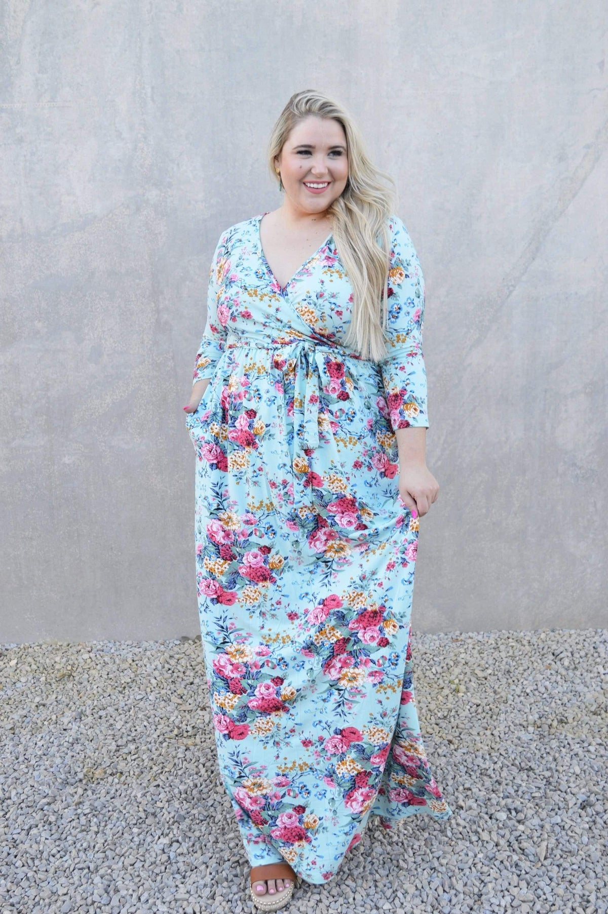 Hazel Blues® | Wrap it Up Floral Maxi - Hazel Blues®