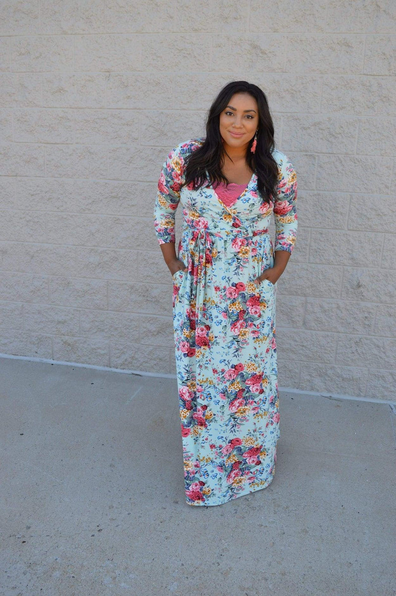 Hazel Blues® | Wrap it Up Floral Maxi - Hazel Blues®