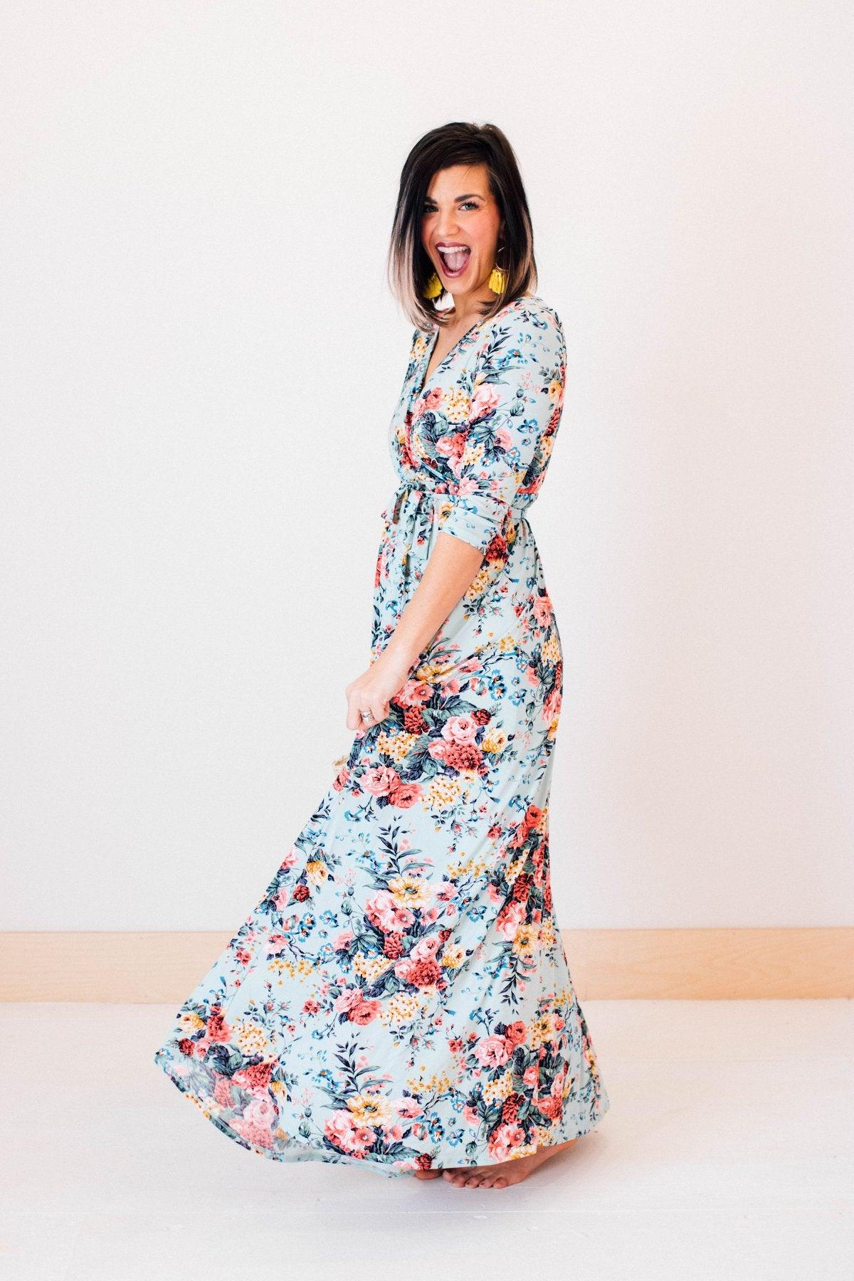 Hazel Blues® | Wrap it Up Floral Maxi - Hazel Blues®