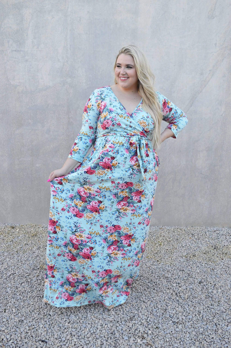 Hazel Blues® | Wrap it Up Floral Maxi - Hazel Blues®