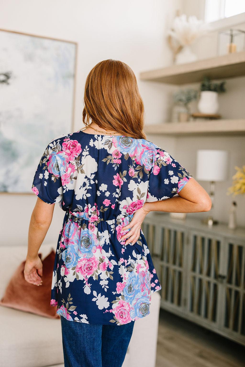 Hazel Blues® | Hello Hummingbird Floral Top - Hazel Blues®