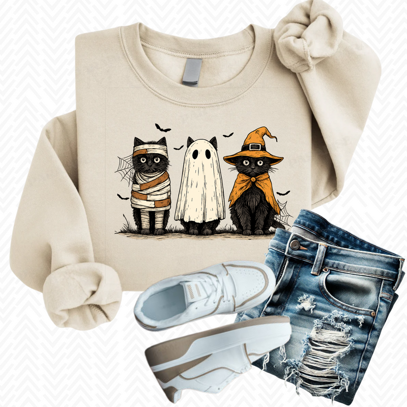 Hazel Blues® |  Halloween Cats Graphic Sweatshirt