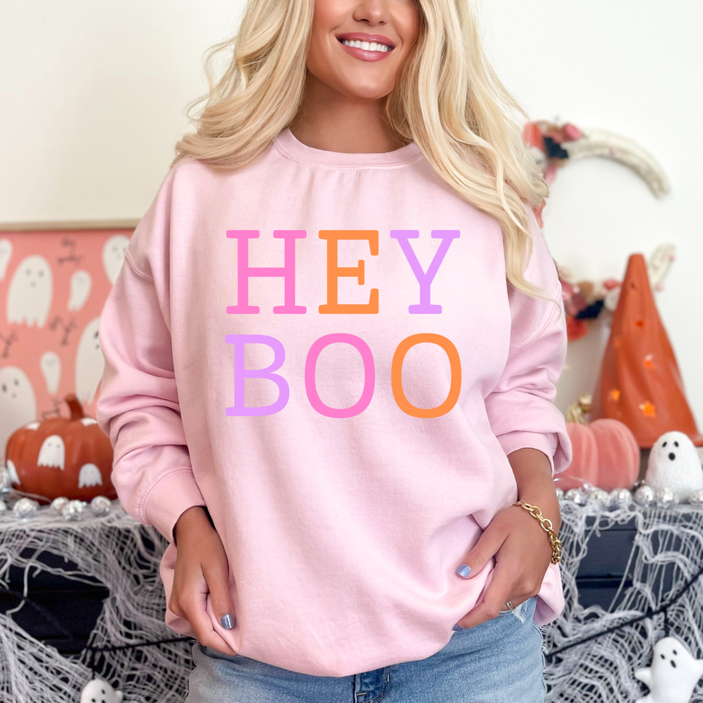 Hazel Blues® |  Hey Boo Sweatshirt in Two Colors