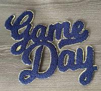 3Blues Designs |  3Blues Designs | NAVY Game Day Chenille Iron-on Patch